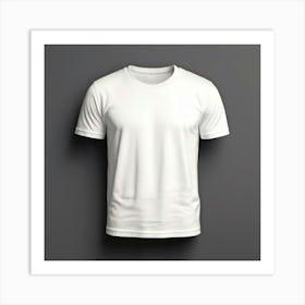 Mock Up Tshirt Blank Plain Cotton Unprinted Simple Minimalist Canvas Customizable Basic (1) Art Print