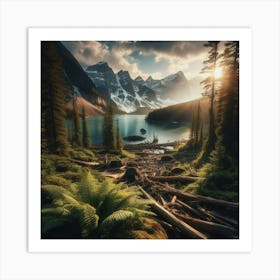 Sunrise In The Mountains 39 Art Print