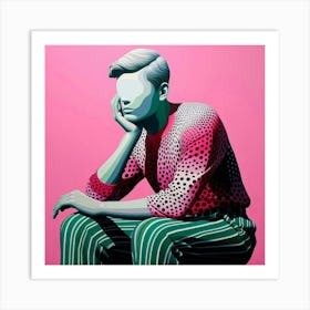 'The Man In Pink' Art Print