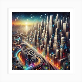 Futuristic City 2 Art Print