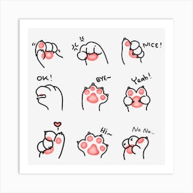 Paw Prints Art Print