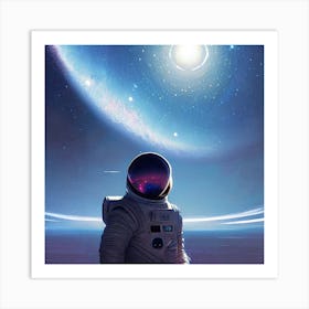 Astronaut In Space Art Print