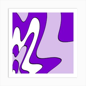 Purple And White Swirls 1 Art Print