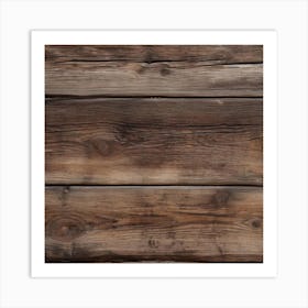 Rustic Wood Wall 1 Art Print