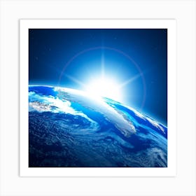 Earth From Space Art Print