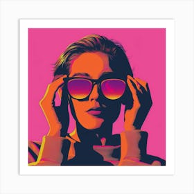 Girl With Sunglasses 2 Art Print