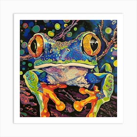 Psychadelic Frog Art Print