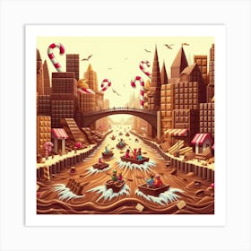 Chocolate River Art Print