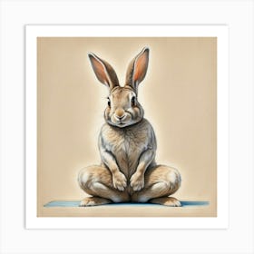 Bunny In Yoga Pose Art Print