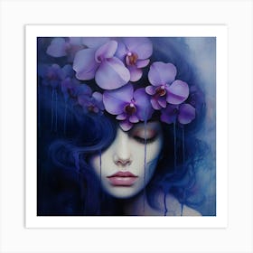 'Blue Orchid' Art Print