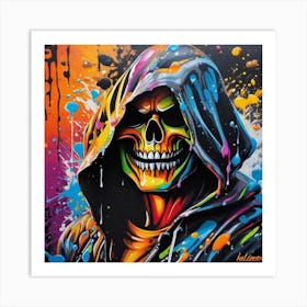 Splatter Skull 1 Art Print