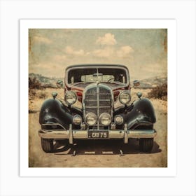 Vintage Car Adventure Print Art And Wall Art Art Print