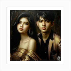 Asian Couple 1 Art Print