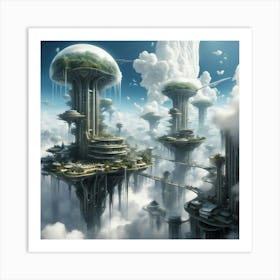 Futuristic City 126 Art Print