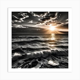 Sunset Over The Ocean 212 Art Print