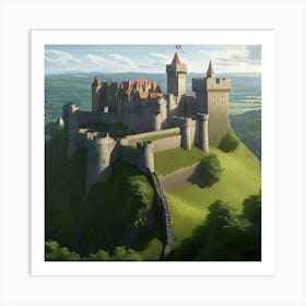 Castle On A Hill 1 Art Print