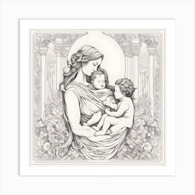 Mother And Child 3 Art Print