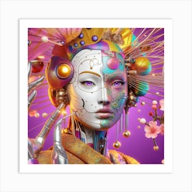 Cyborg Woman 3 Art Print