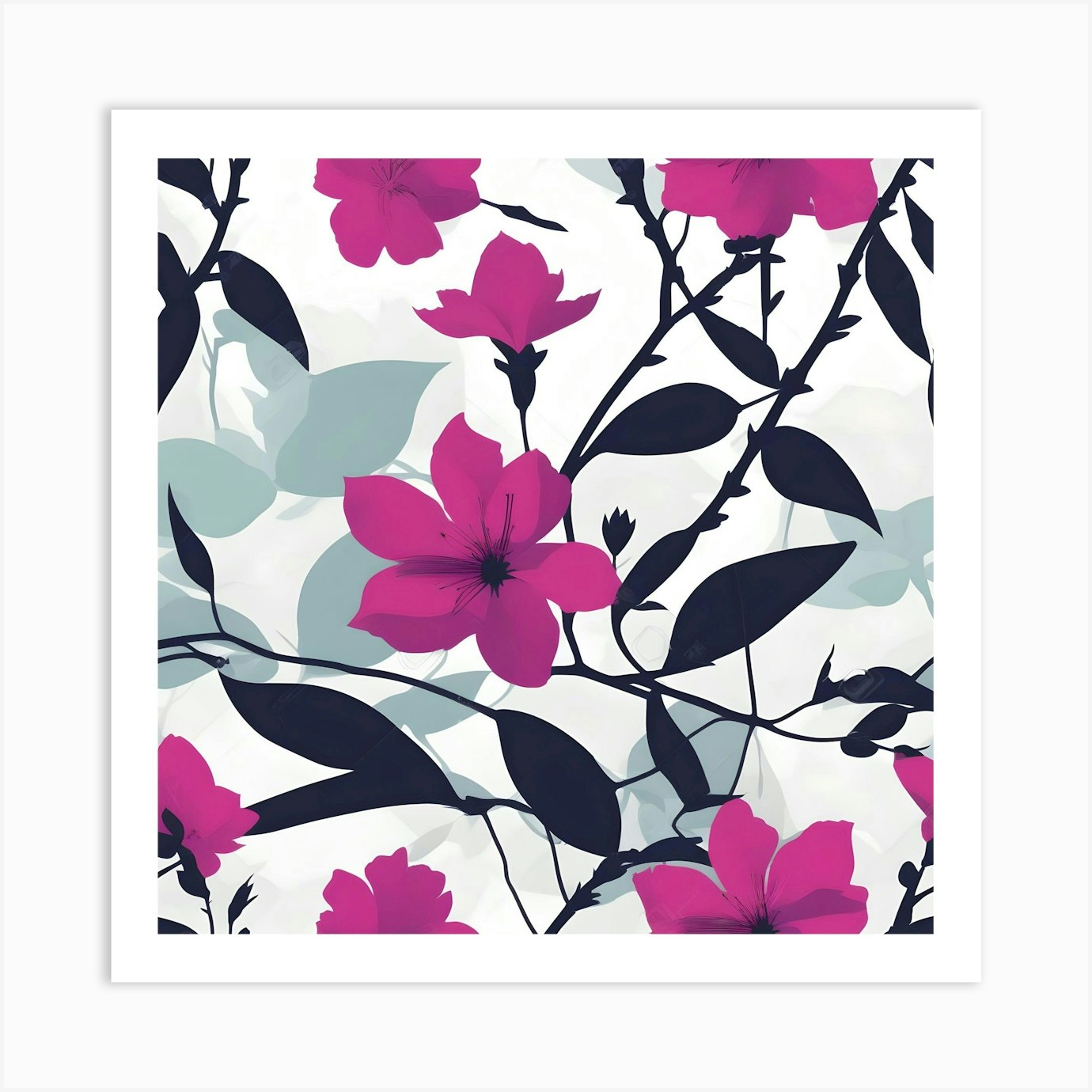 Primavera Bursting Floral in Fuchsia Primavera Bursting Floral in Fuchsia