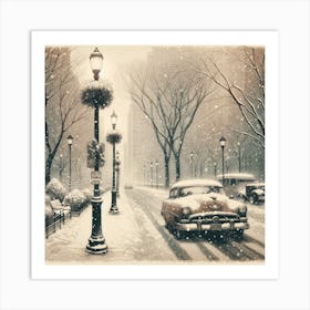 Winter Day In New York Art Print Art Print