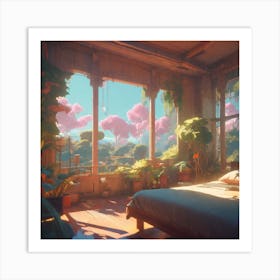 Bedroom In A Video Game Art Print