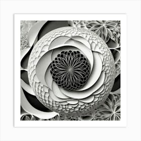 White swirl Art Print