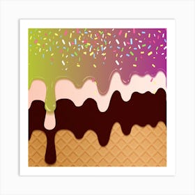 Ice Cream Background 3 Art Print