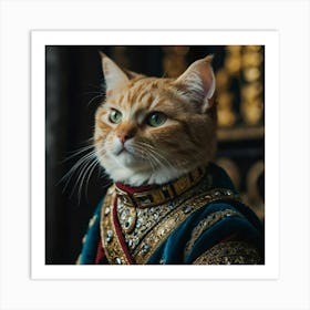 Leonardo Kino Xl A Cute Cat Wears Like A King 1 Art Print