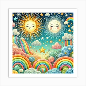 Rainbows And Clouds 2 Art Print