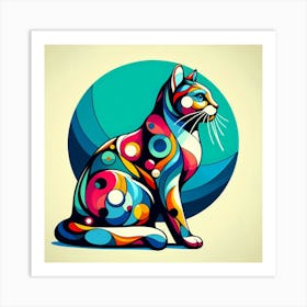 Colorful Cat 1 Art Print