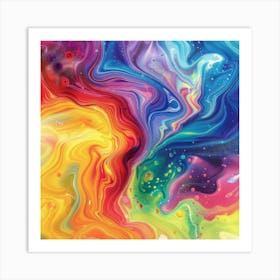 Rainbow Vortex (1) Art Print