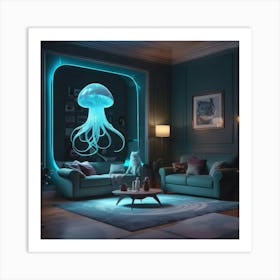 Jellyfish Living Room Art Print