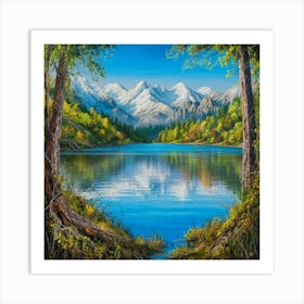 Lake In The Mountains 18 Art Print