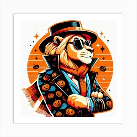 Halloween Lion Art Print