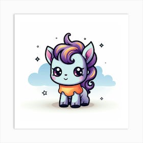 Cute Unicorn 616 Art Print