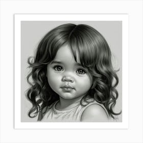 Portrait Of A Little Girl Art Print