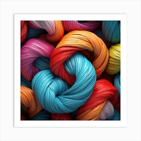 Colorful Yarn 5 Art Print
