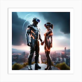 Futuristic Couple 63 Art Print