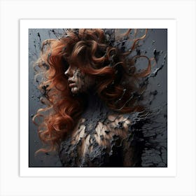 Splatter Girl Art Print