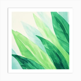 Watercolor Leaves 2 Art Print