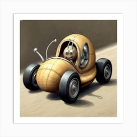 Snail Car Art Print