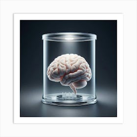 Brain In A Glass Jar Art Print