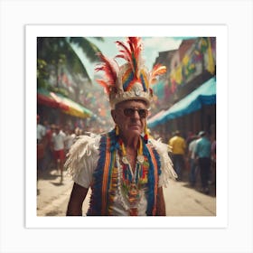 Man In A Colorful Costume 1 Art Print