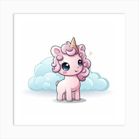 Cute Unicorn 652 Art Print