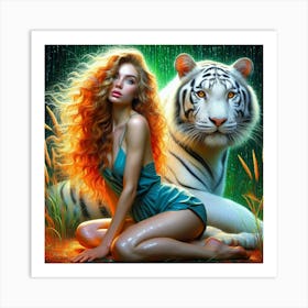 White Tiger 45 Art Print