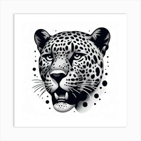 A leopard head 2 Art Print