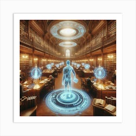 Library Of The Future 4 Art Print