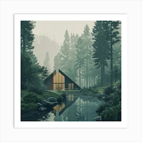 Cabin In The Woods 1 Art Print