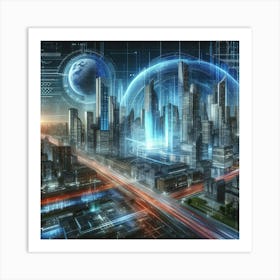 Futuristic Cityscape 4 Art Print