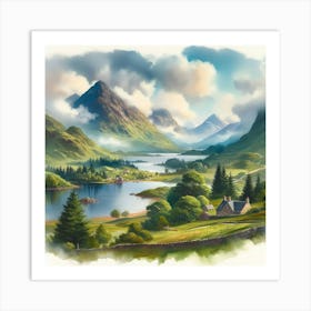 Landscape, highlands 2 Art Print